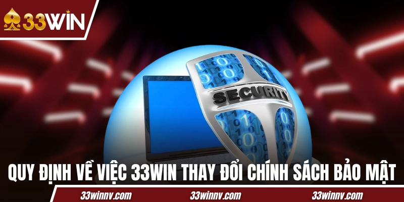 Quy định về việc 33WIN thay đổi chính sách bảo mật